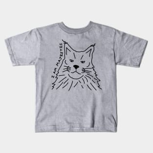 Majestic Maine Coon Line Art Cat Kids T-Shirt